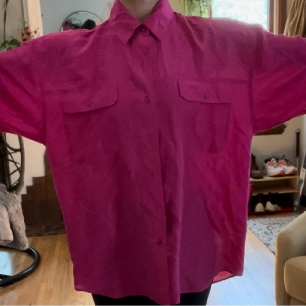 Vintage Men’s pink silk shirt